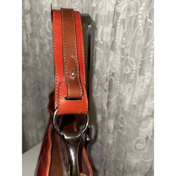 NWT WILSONS LEATHER Pelle Studio Red Leather Shoulder Bag Strap Zipper - Picture 10 of 13